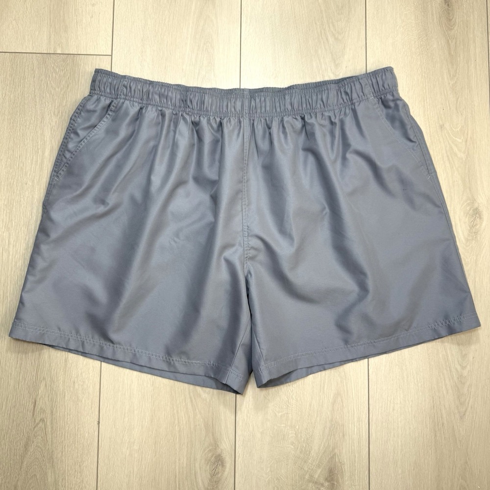 Y2K Faded Glory Mens 3XL Gray Swim Trunks Mesh Lined Shorts Big Tall Swimwear XL
